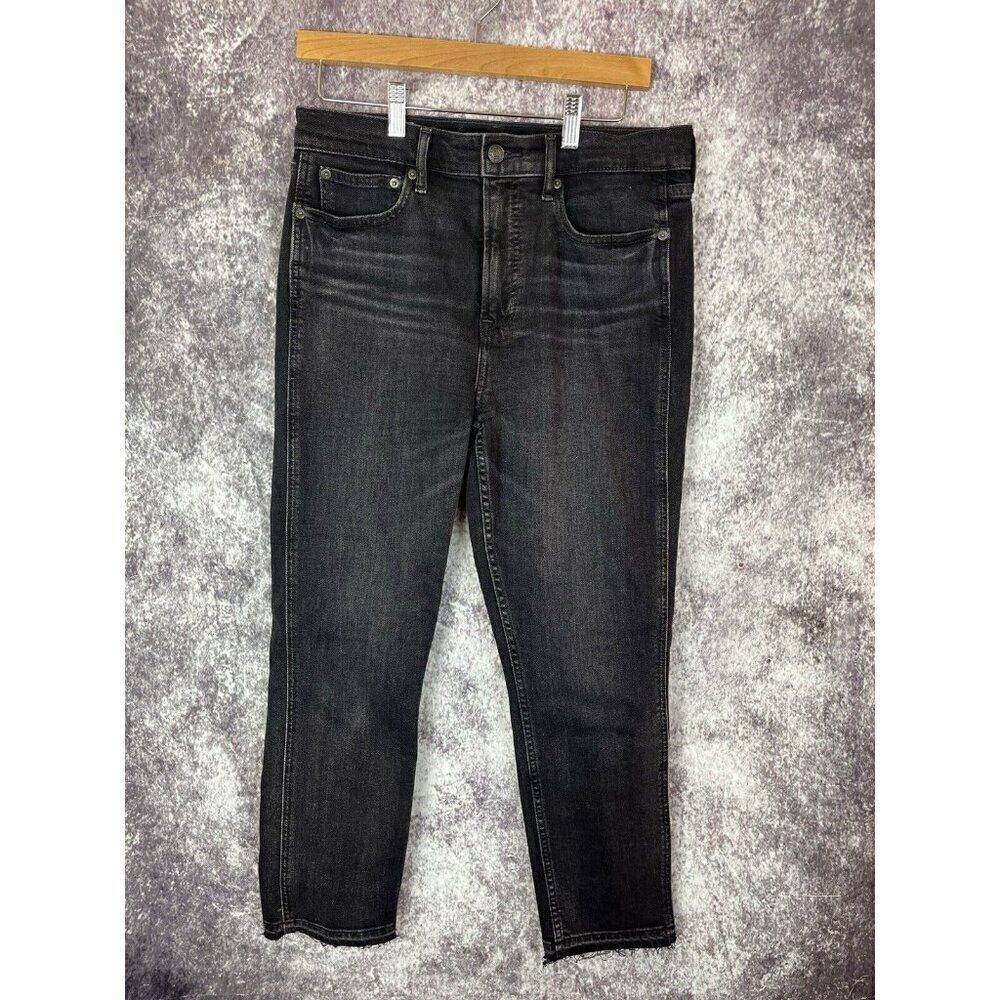 Gap Jeans Womens 29‎ / 8 r Black Vintage Slim High Rise Rock Witchy Casual City